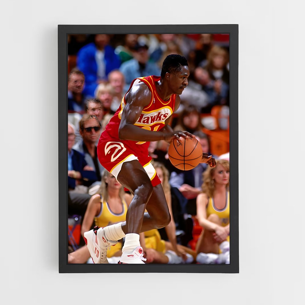 Poster Dominique en Action – affiche Basketball (vue 2)